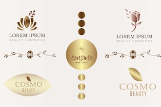 do jewelry, perfume, makeup, eyelash, beauty, nail, and cosmetic logo design