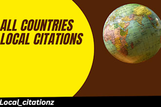 create high quality live local citations for all countries