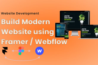 develop modern framer website, figma to framer