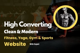 build a fitness, yoga, gym, or sports trainer website and blog