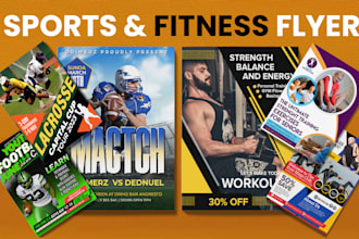 design unique fitness and sports flyer