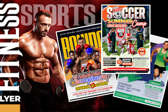 design unique fitness and sports flyer