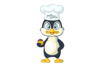 make a cute mascot, cartoon character logo