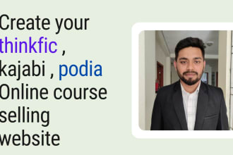 build thinkfic kajabi podia online course selling website