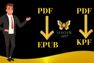 convert PDF to epub and amazon kpf, do ebook formatting