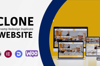 redesign or clone your wordpress site with elementor pro