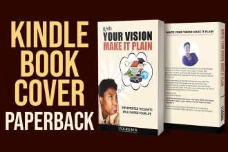 design and formatting kindle ebook cover, kdp book cover, paperback cover