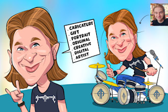 draw a funny caricature of your friends or a loved one
