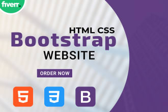 design fully responsive HTML CSS bootstrap website