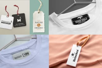 design clothing tags, hang tag, neck tag or label in 12 hours