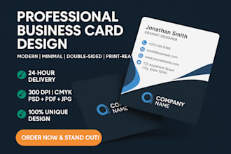 design business card, visiting card, visitenkarte