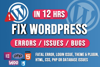 fix wordpress issues, wordpress errors or bugs quickly