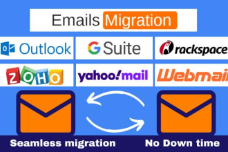 migrate your email to google workspace, office365, rackspace, zoho, no downtime