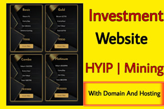 create a professional investment website for you