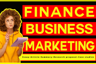 write business, finance, marketing essays and case studies