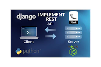 implement rest API in python django, flash and node