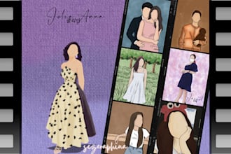 do your faceless cartoon portrait