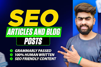 write fully SEO optimized articles and blog posts for you