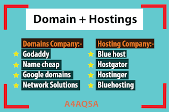 help you to provide domain and hosting for your website