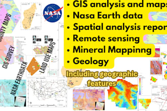 do satellite image, nasa data, gis and remote sensing analysis