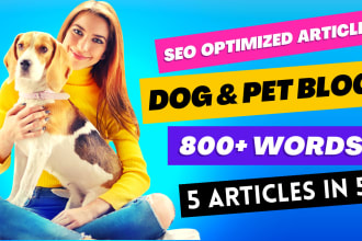 write seo dog blogs, dog articles and pet blog