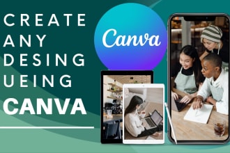 create any design social media post using canva pro expert