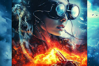 do a stunning fantasy or scifi book cover