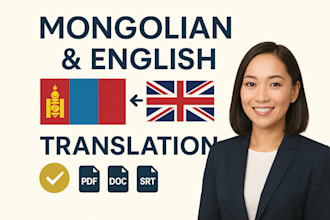 professionally translate between english and mongolian