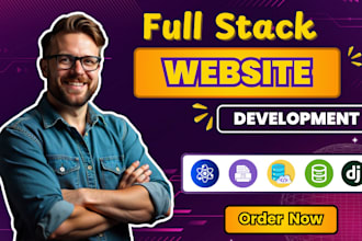 do website development as full stack developer, backend frontend developer