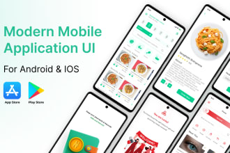 do clean mobile app ui design for ios and android