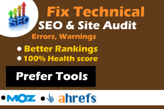 perform ahrefs site audit SEO errors or issues for ranking