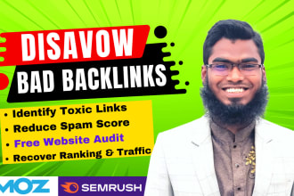 disavow bad backlinks spammy toxic links to reduce spam score