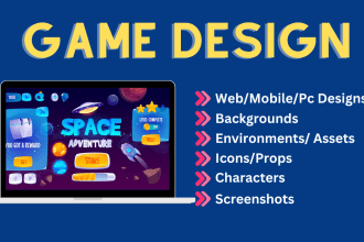 design a stunning game UI, for web, pc, and mobile game, gui