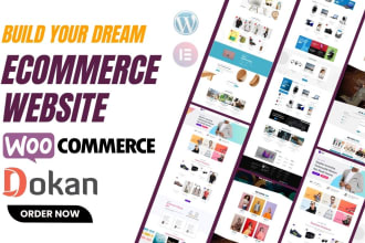 build woocommerce or multi vendor wordpress website by dokan using elementor pro