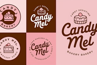 design a unique bakery cake logo to showcase your brand