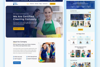 build house cleaning website, office cleaning website, cleaning website