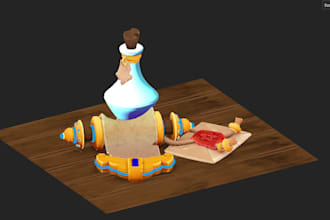 texture your 3d assets in a handstylized game ready style