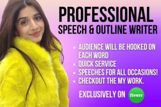 write a perfect persuasive and informative speech outline