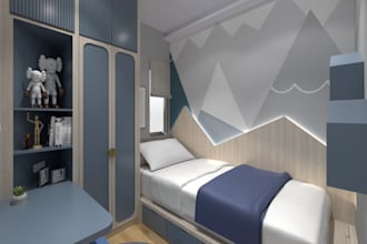 design and render kids bedroom