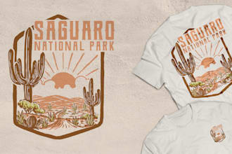 create awesome vintage t shirt design with hand drawn