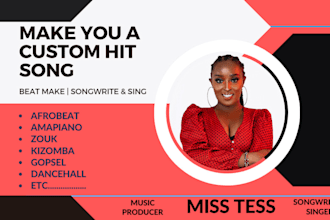be your female afrobeat songwriter singer afrohouse vocalist