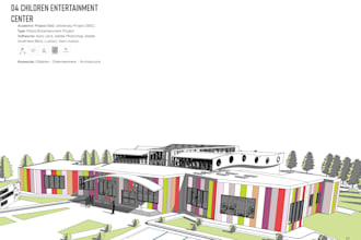 do designs and visualizations for children playgrounds
