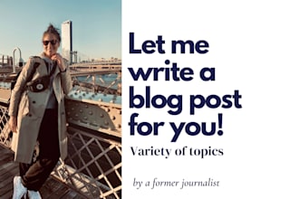 write a blog post for you