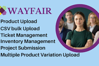wayfair product listings and upload CSV