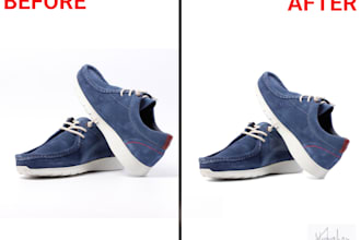 edit and retouch footwear image