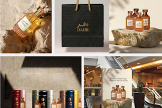 design an arabic and english  luxury brand identity