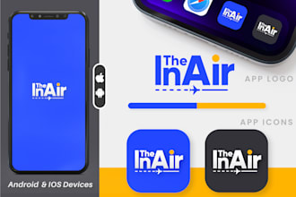 design modern app icon logo android ios mobile splash screen