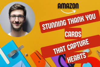 design thank you card, product insert card, package insert card for amazon