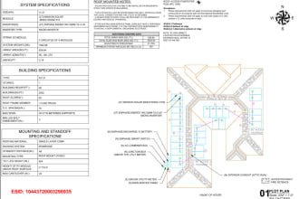 design solar pv  system and permit plan on autocad with calculation sheet