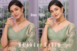 retouch portrait headshot and model photo with natural skin touch in photoshop